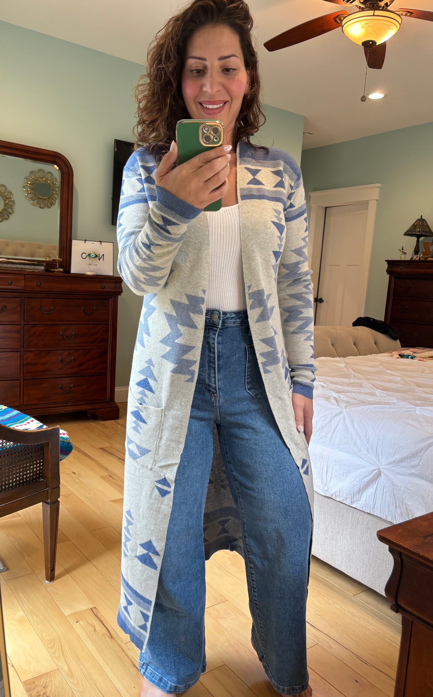 Aztec Long Lightweight Sweater