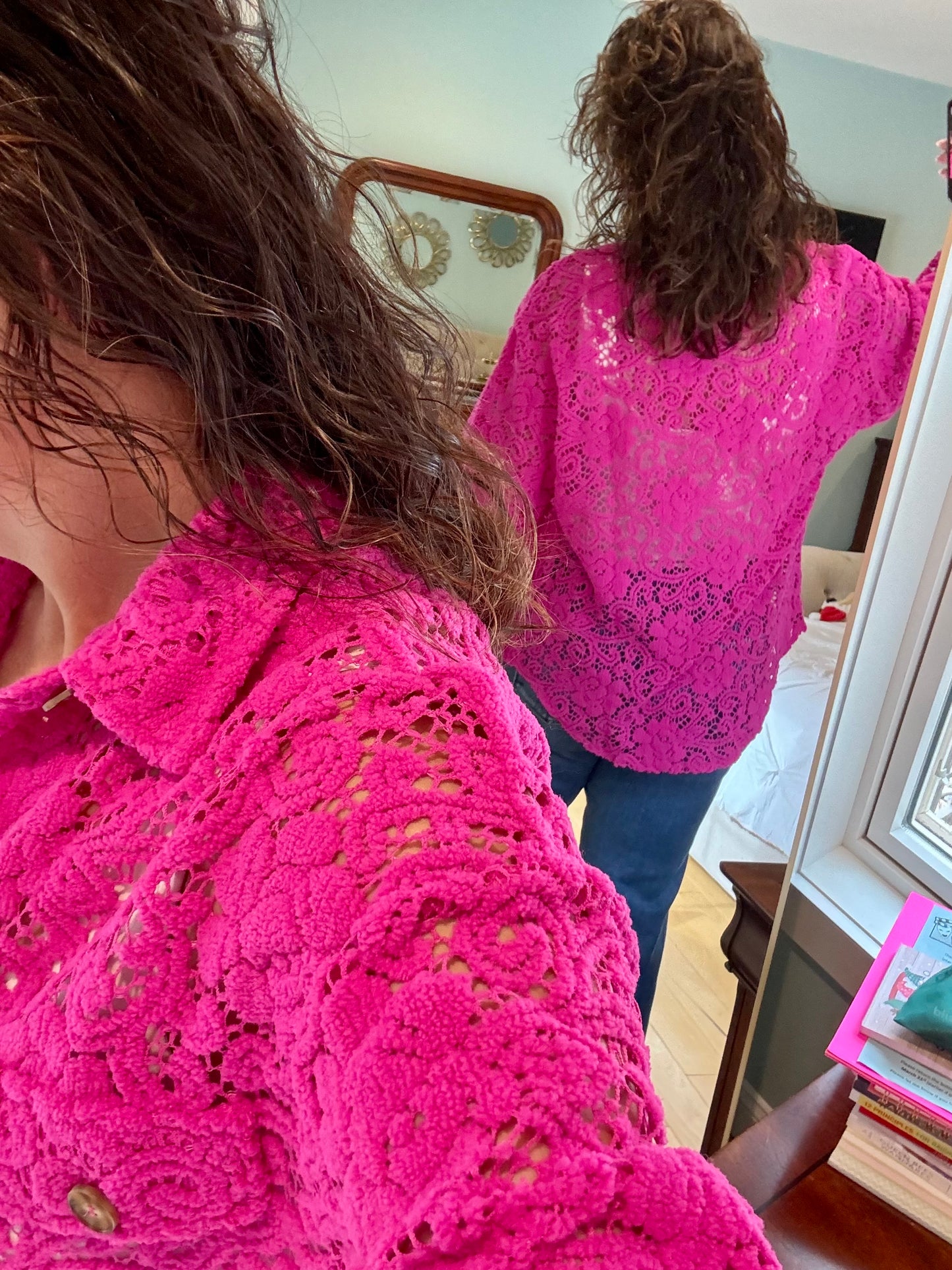 Lace Button Down Shacket
