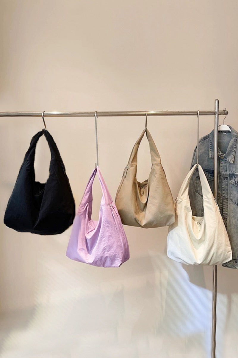 Slouchy Nylon Hobo Bag