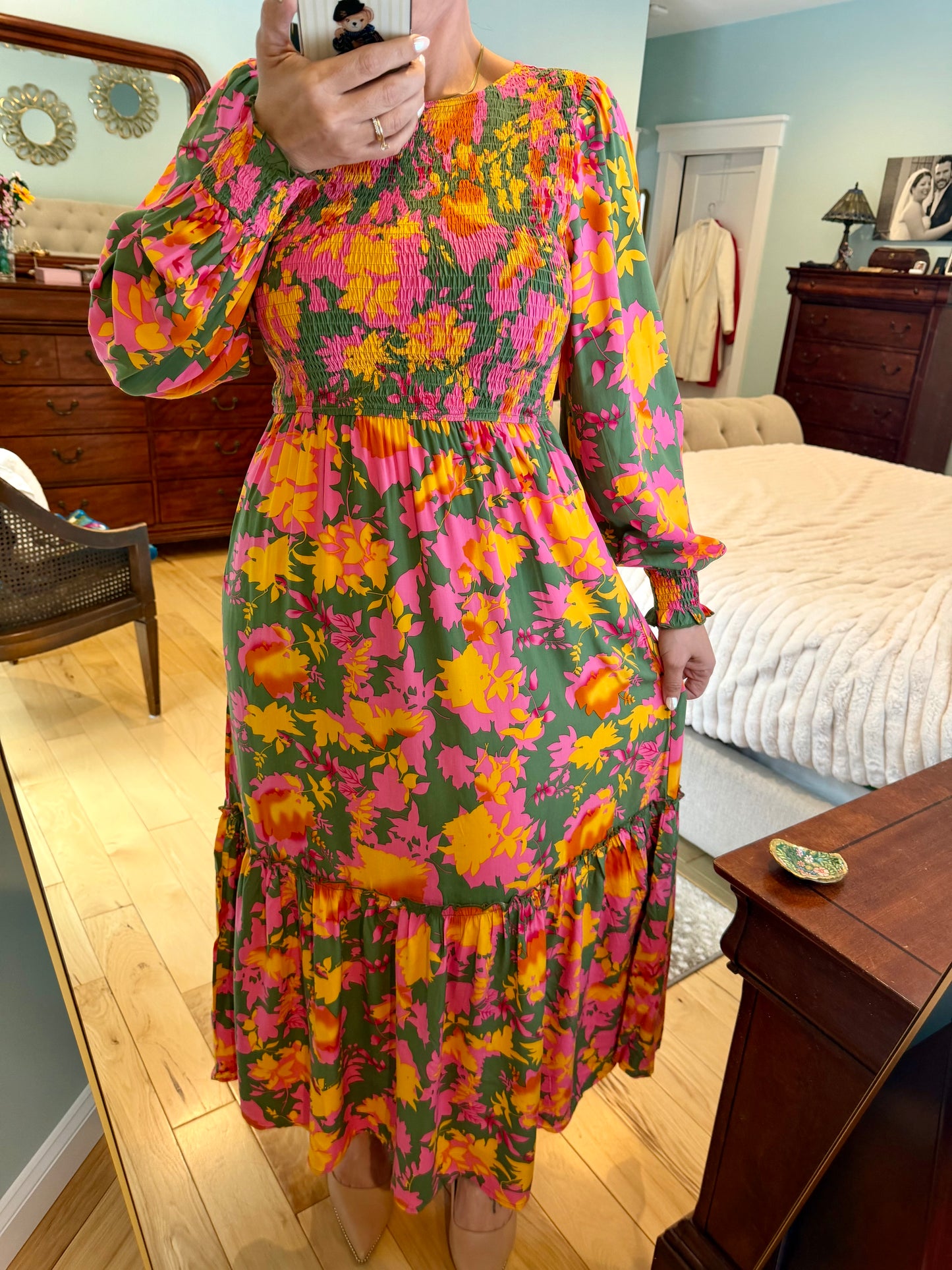 Ariel Smocked Floral Dress