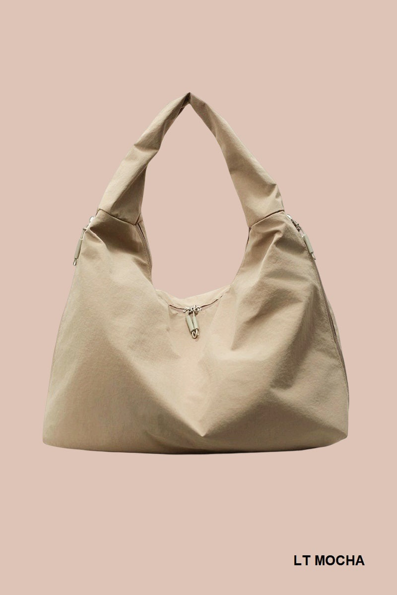 Slouchy Nylon Hobo Bag