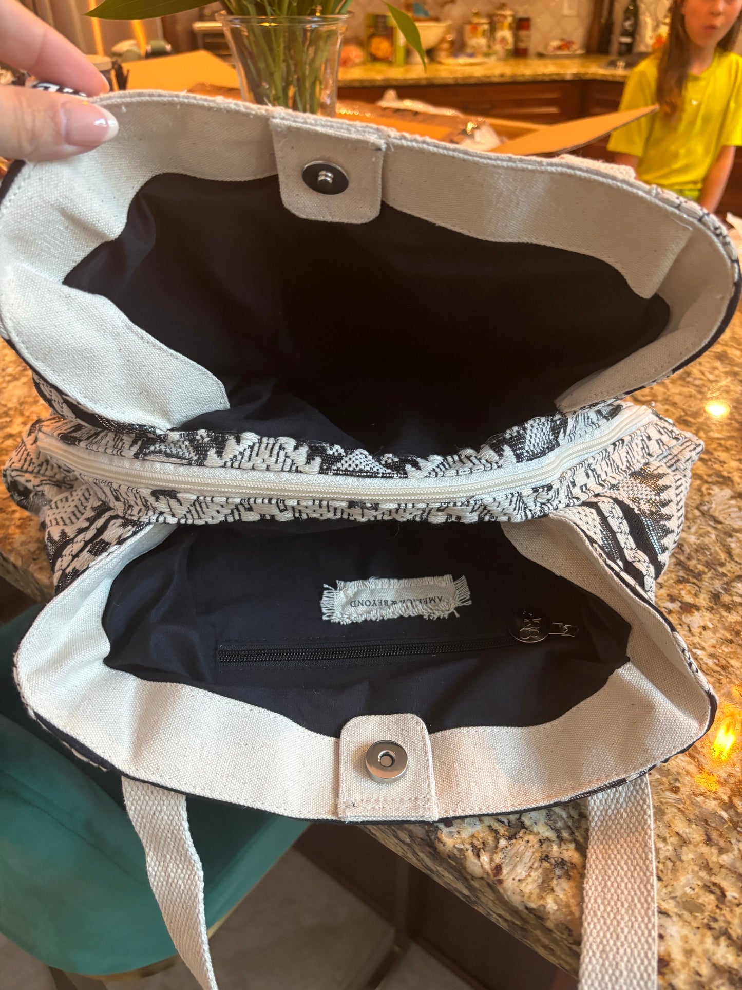 Damask Seed Bead Tote