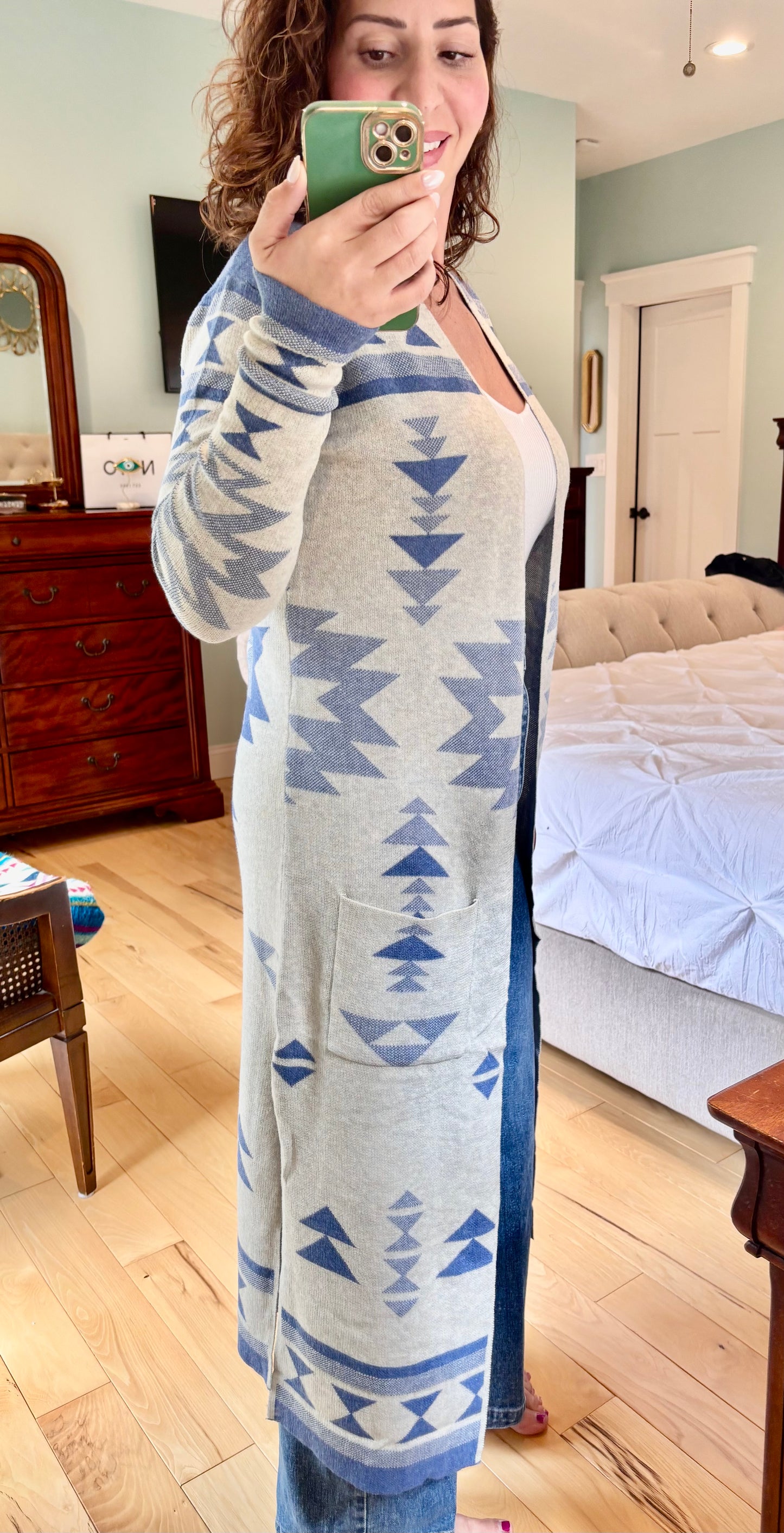 Aztec Long Lightweight Sweater