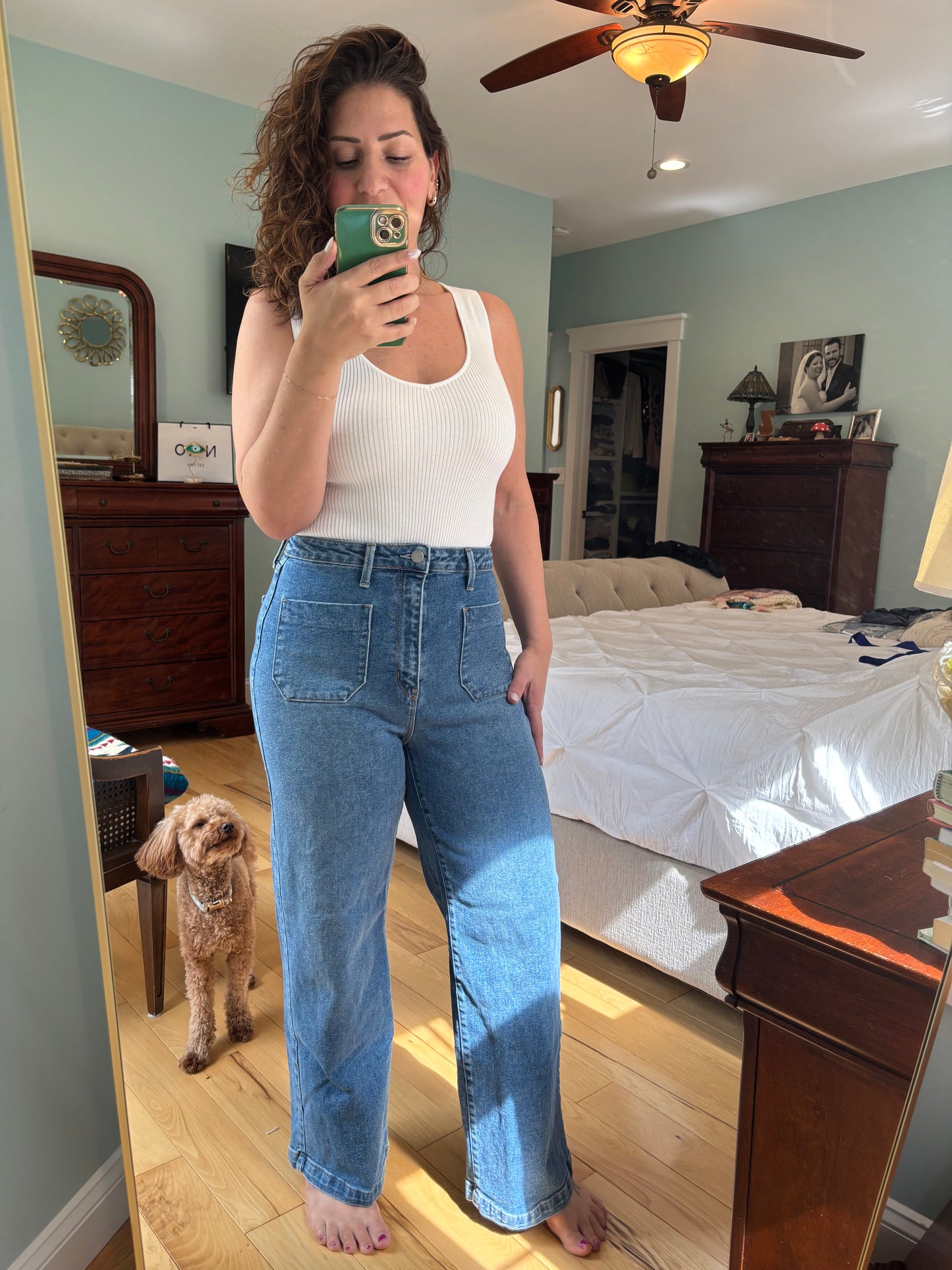 Just Black Denim Wide Leg with Front Pockets