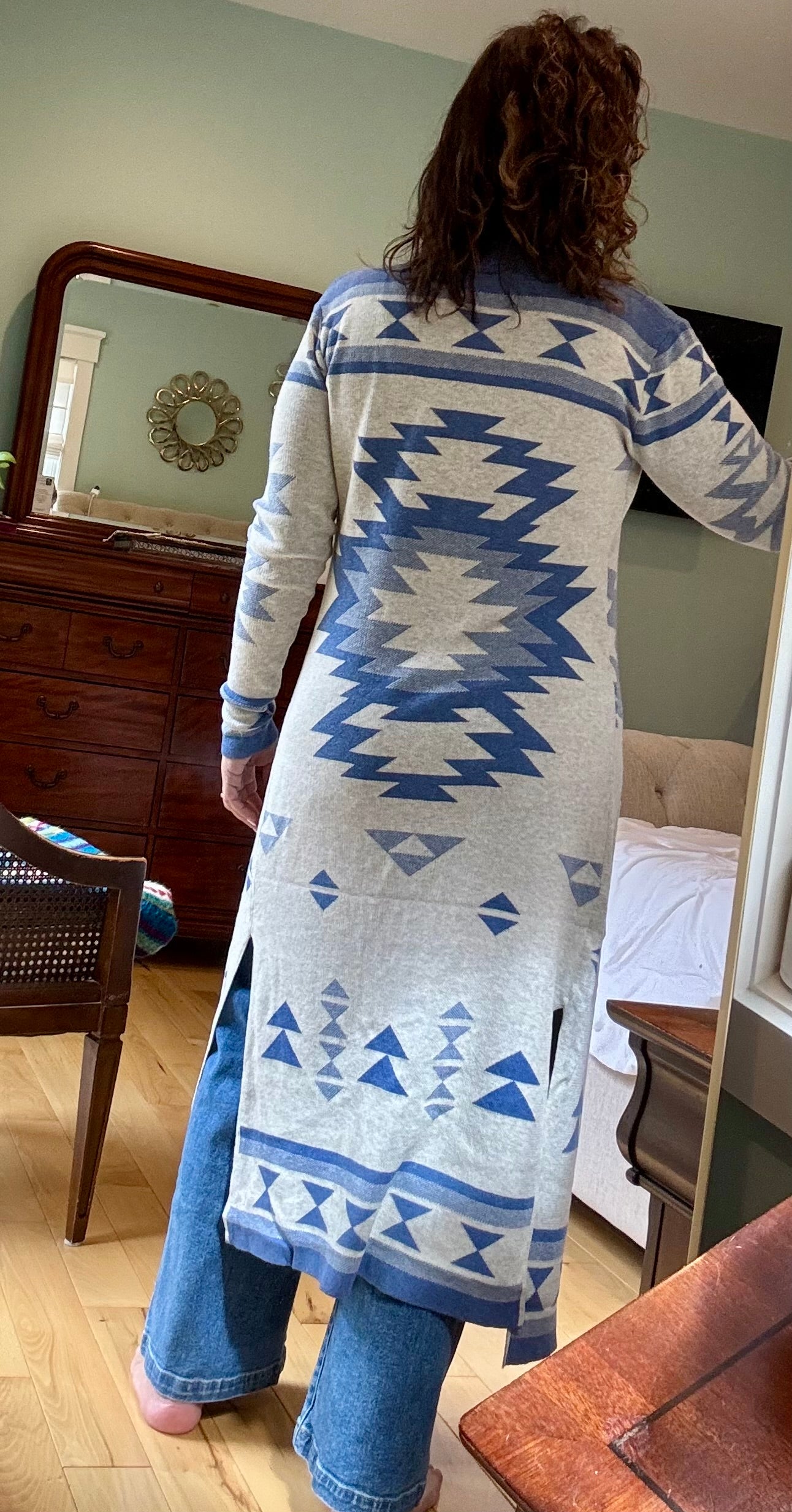 Aztec Long Lightweight Sweater