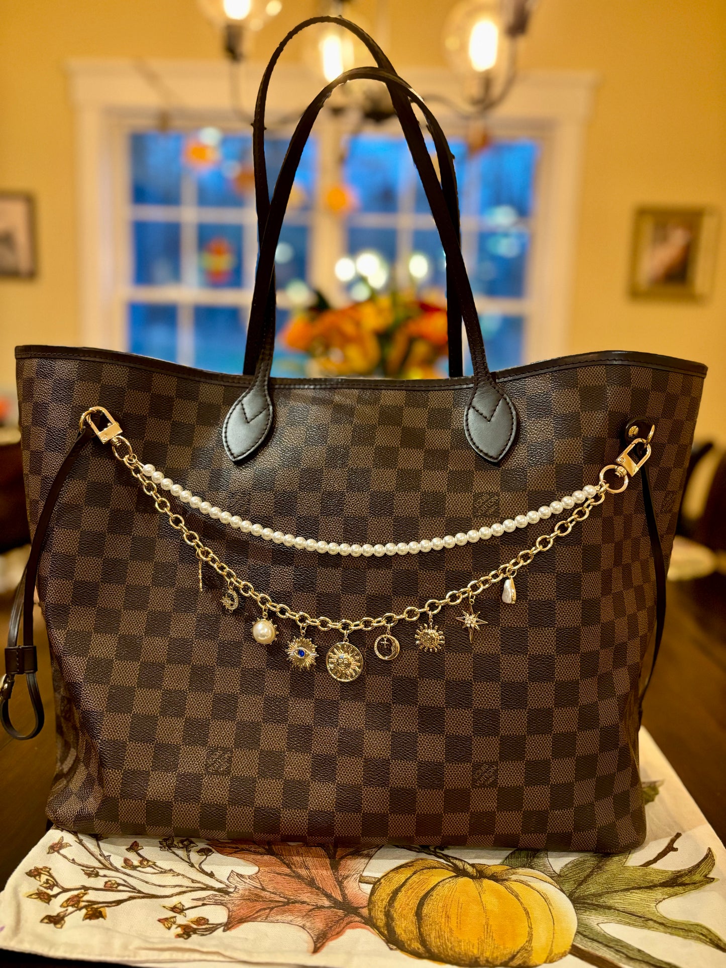 Gold Bag Charm Chain