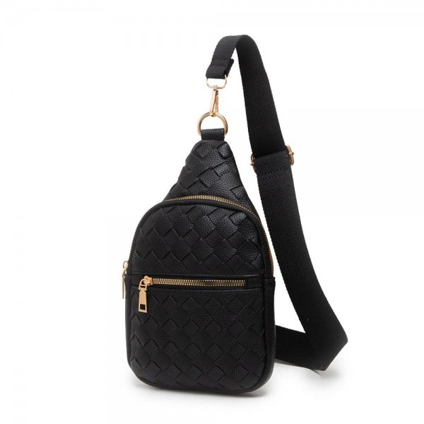 Basketweave Sling Bag