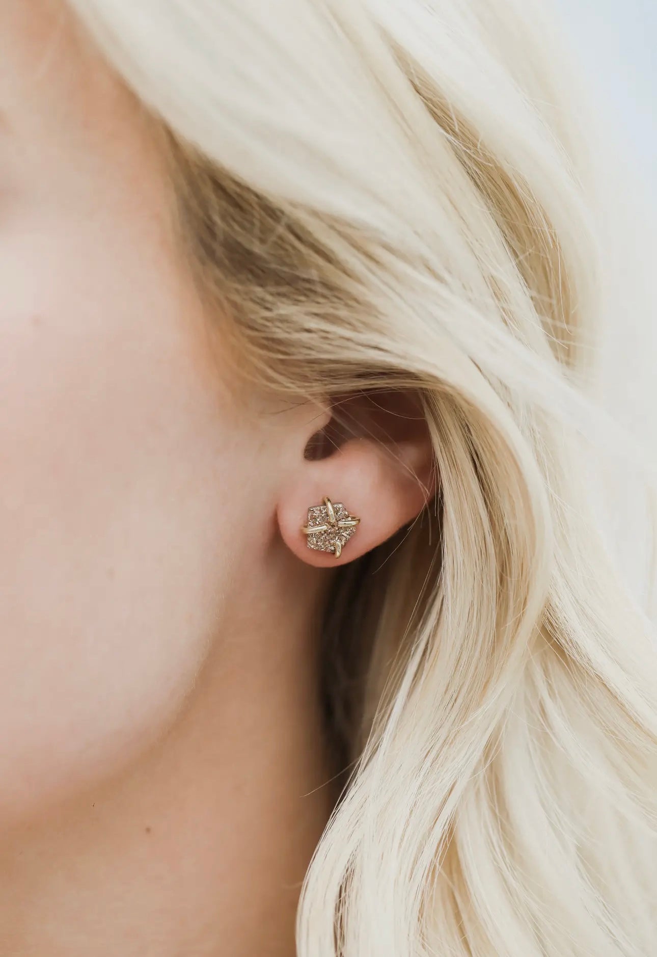 Druzy Stone Studs