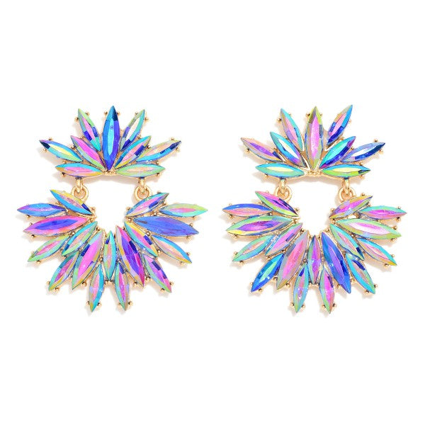Burst Iridescent Statement Earrings