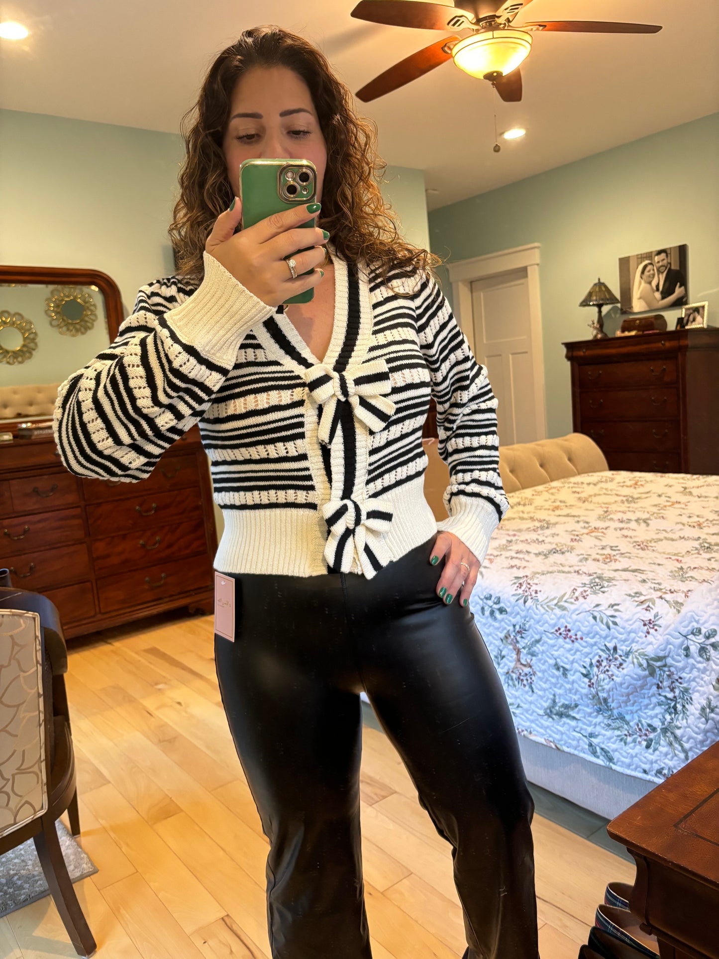 Faux Leather Wide Leg Pants