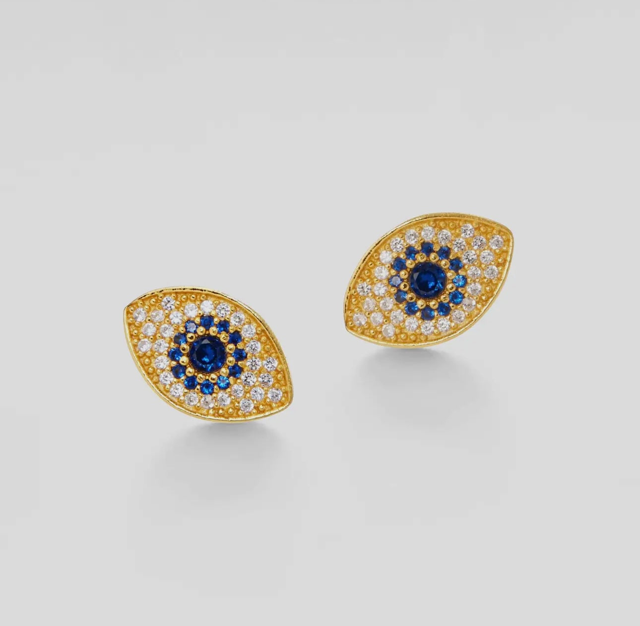 Turkish Blue Evil Eye Studs