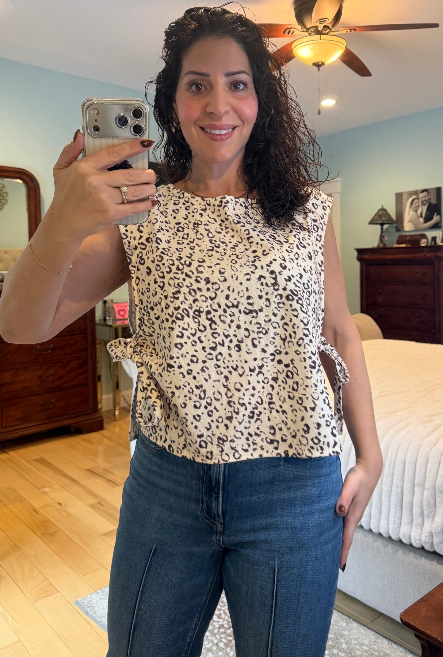 Leopard Knot Side Top - Last One!
