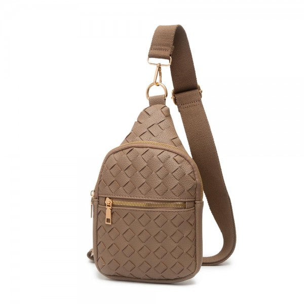 Basketweave Sling Bag