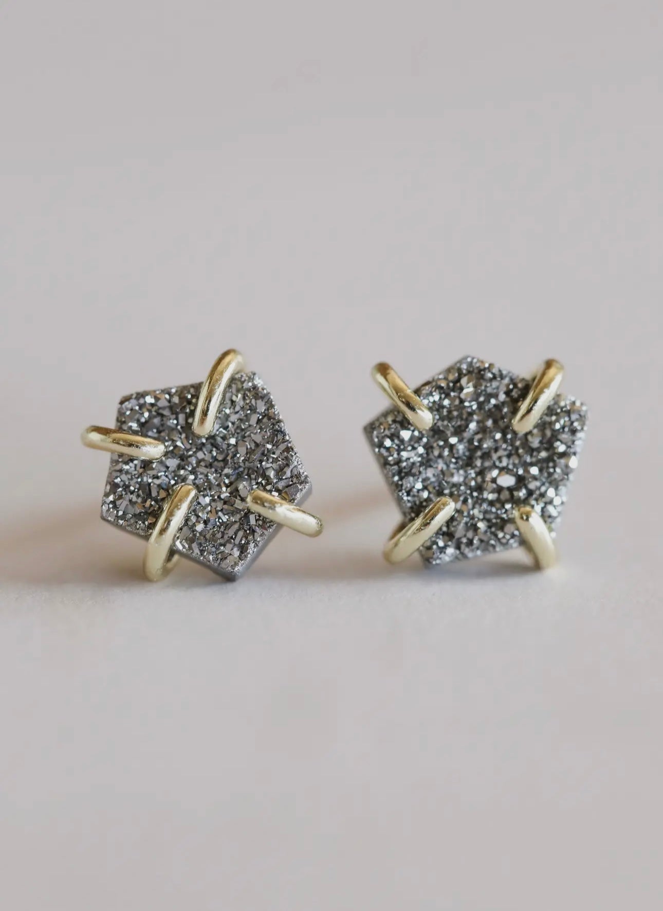 Druzy Stone Studs