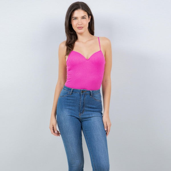 Sweetheart Ribbed Bodysuit