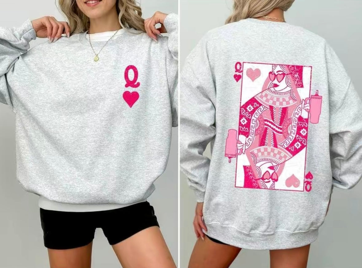 Queen of Hearts Crew Sweatshirt
