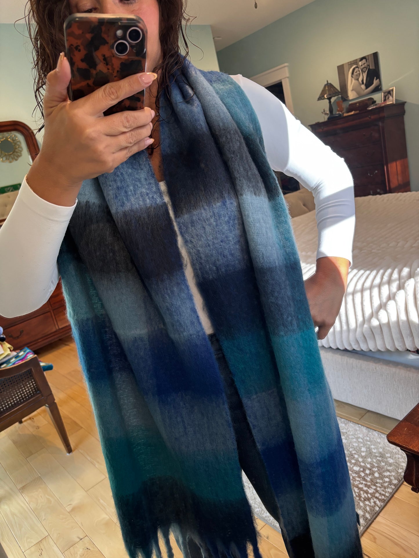 Oversized Checkered Scarf