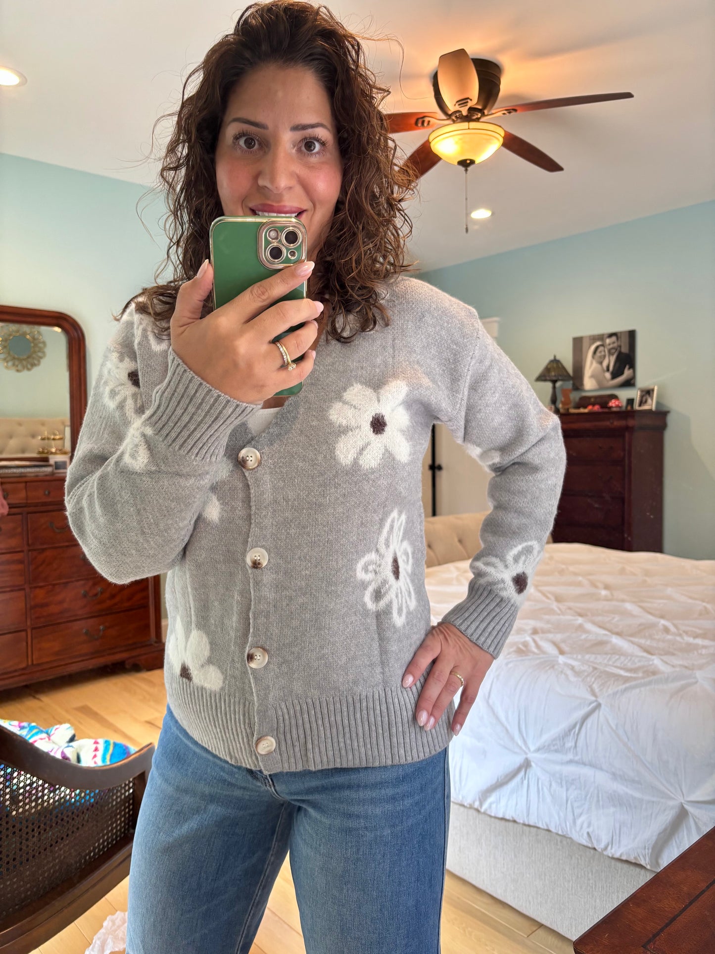 Daisy Button Up Cardigan