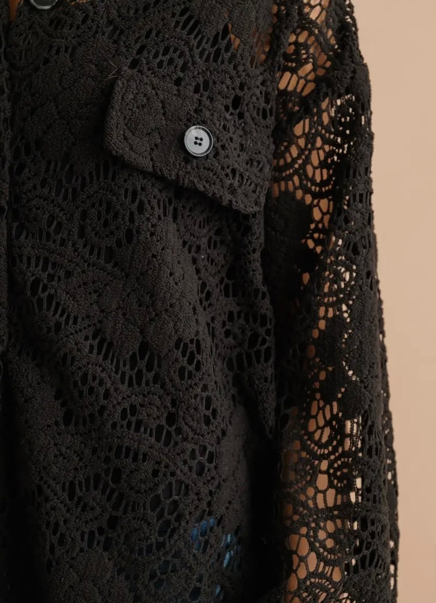 Lace Button Down Shacket