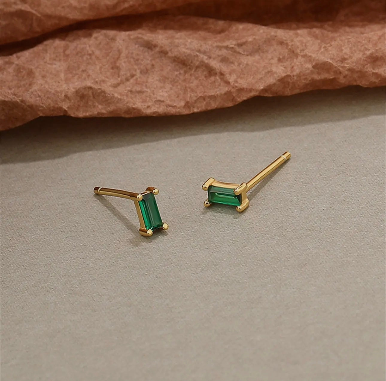 Emerald Cut Studs