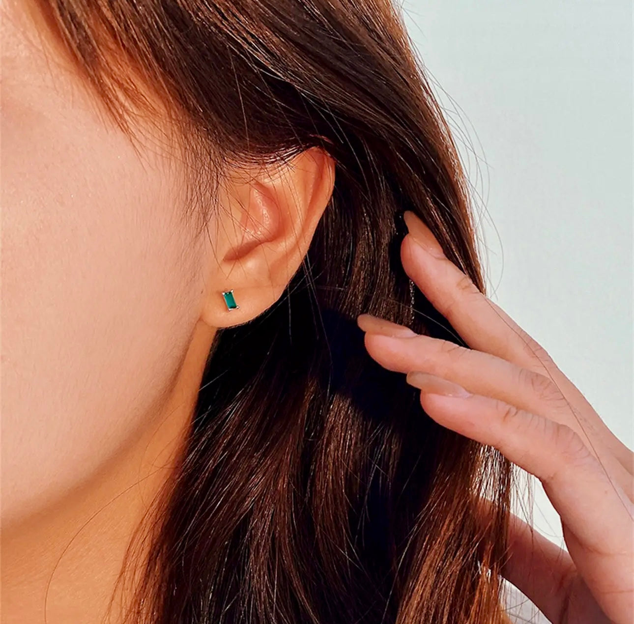 Emerald Cut Studs