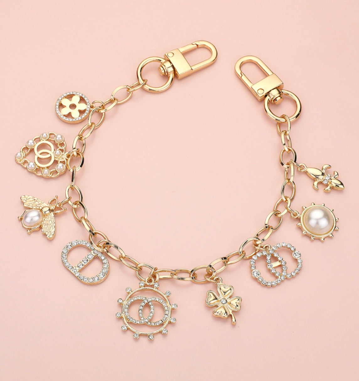Gold Bag Charm Chain