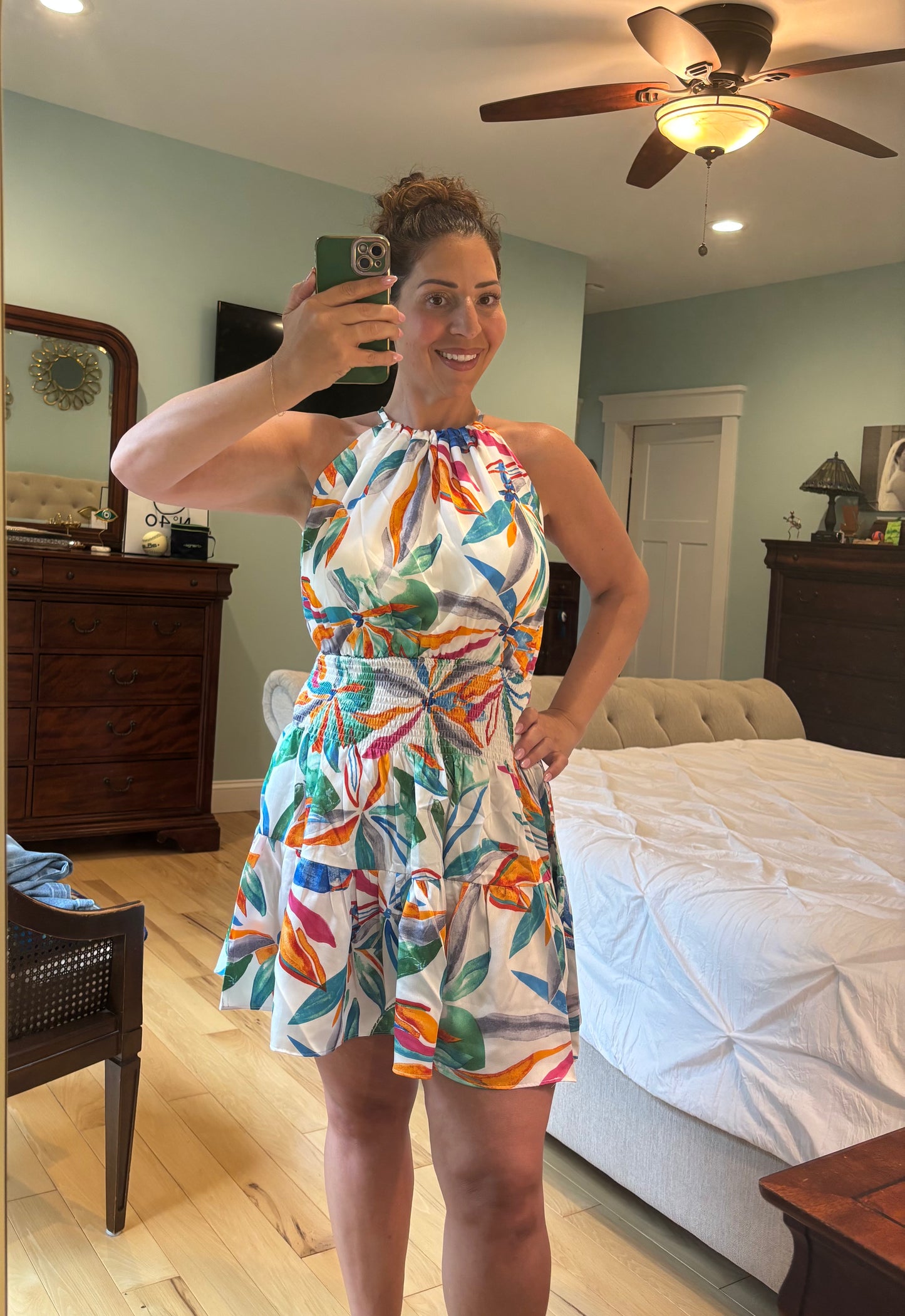 Tropical Smocked Dress