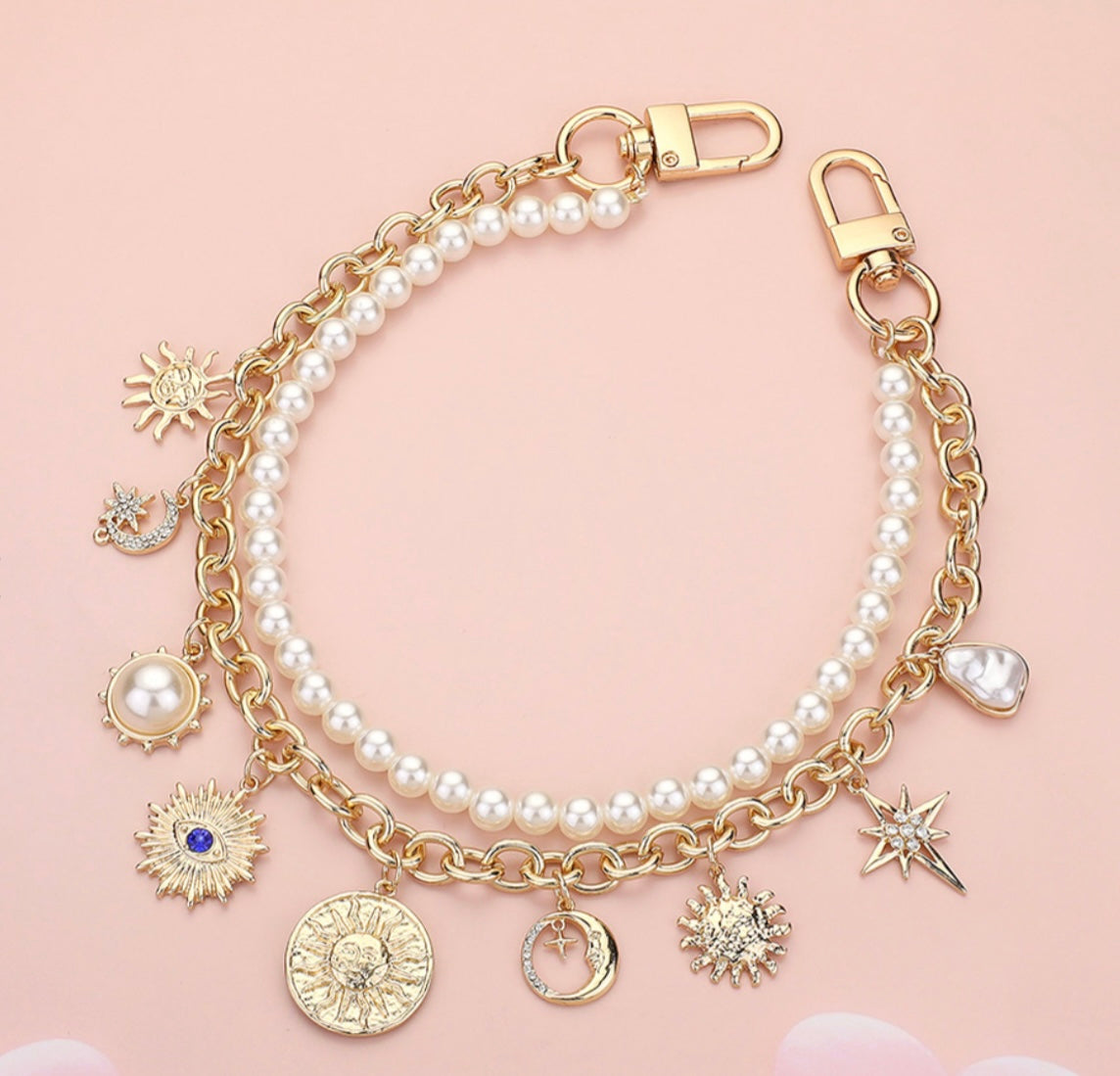 Gold Bag Charm Chain