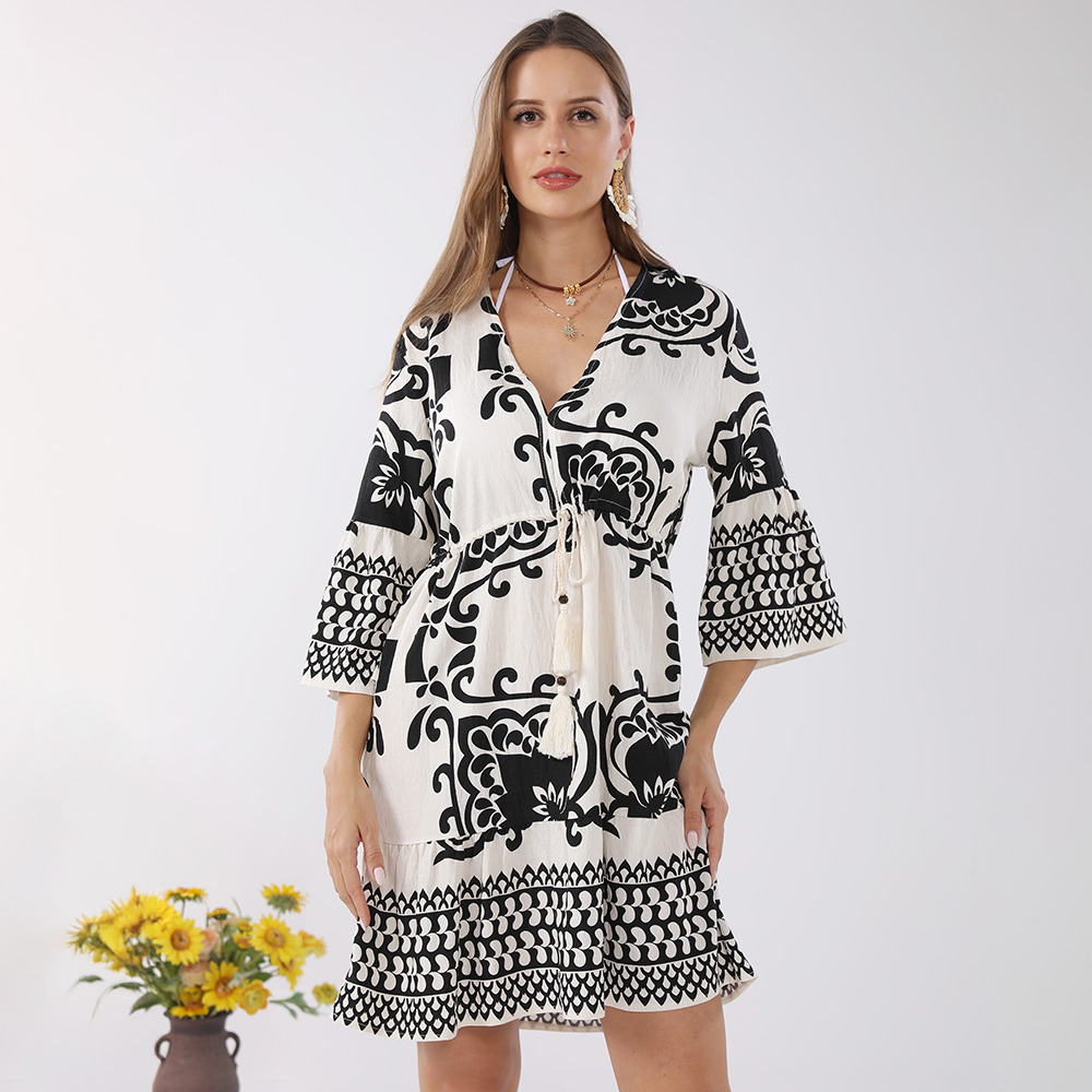 Boho Pattern Dress - One Size