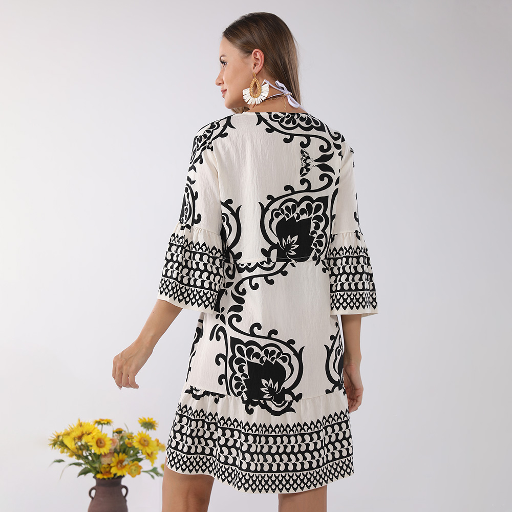 Boho Pattern Dress - One Size