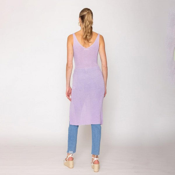 Sheer Metallic Woven Coverup - One Size