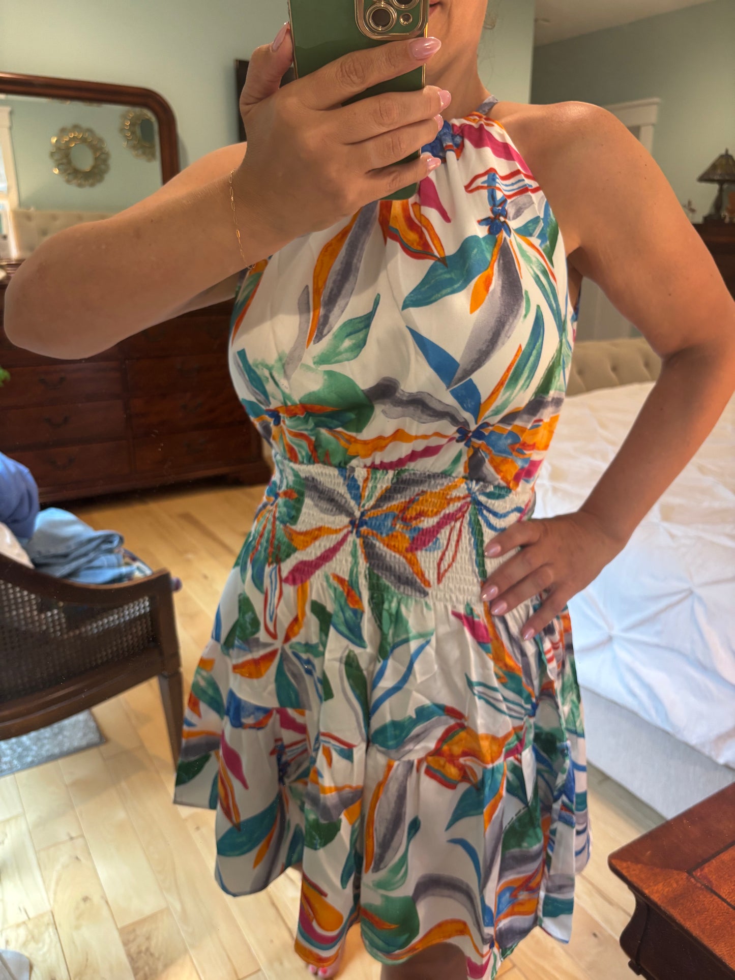 Tropical Smocked Dress