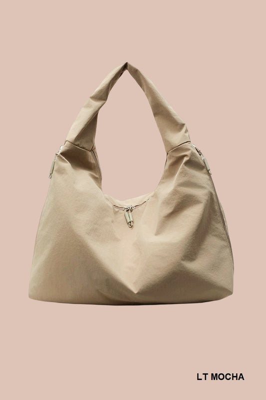 Slouchy Nylon Hobo Bag
