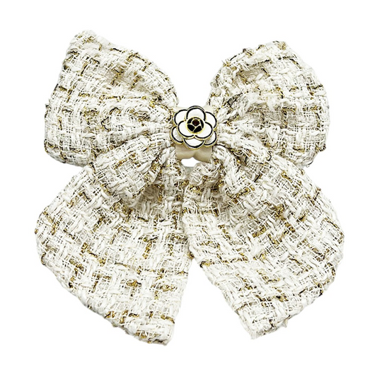 Tweed Bow Clip