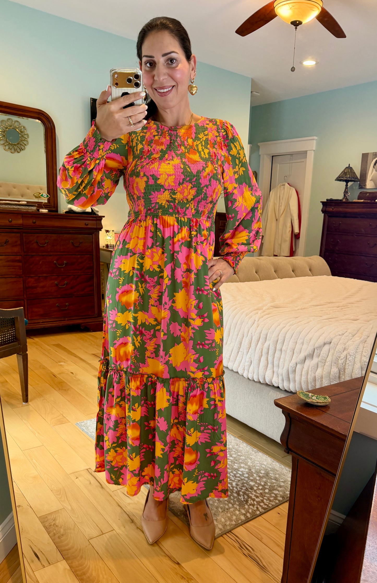 Ariel Smocked Floral Dress
