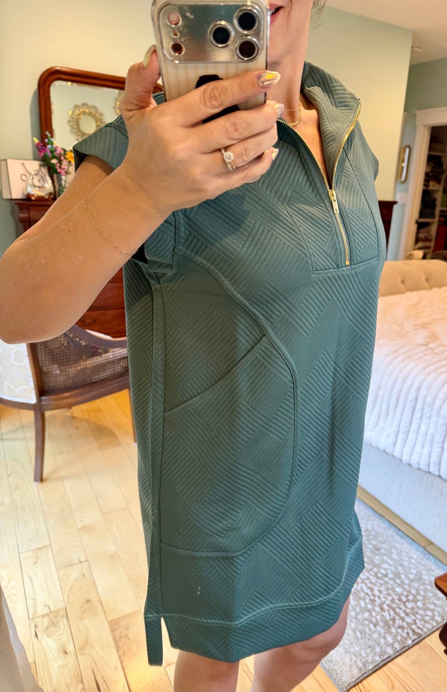 Jacquard High Low Knit Dress