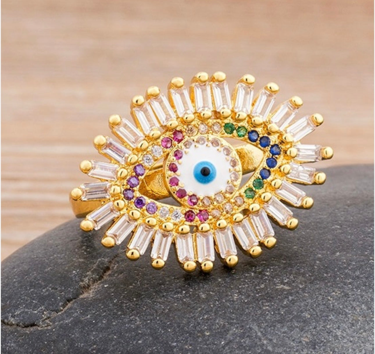 Evil Eye Cocktail Ring