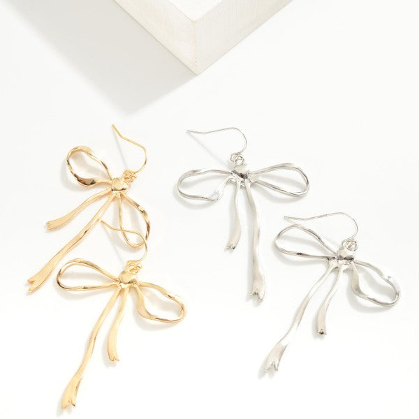 Oversized Bow Drop Earrings