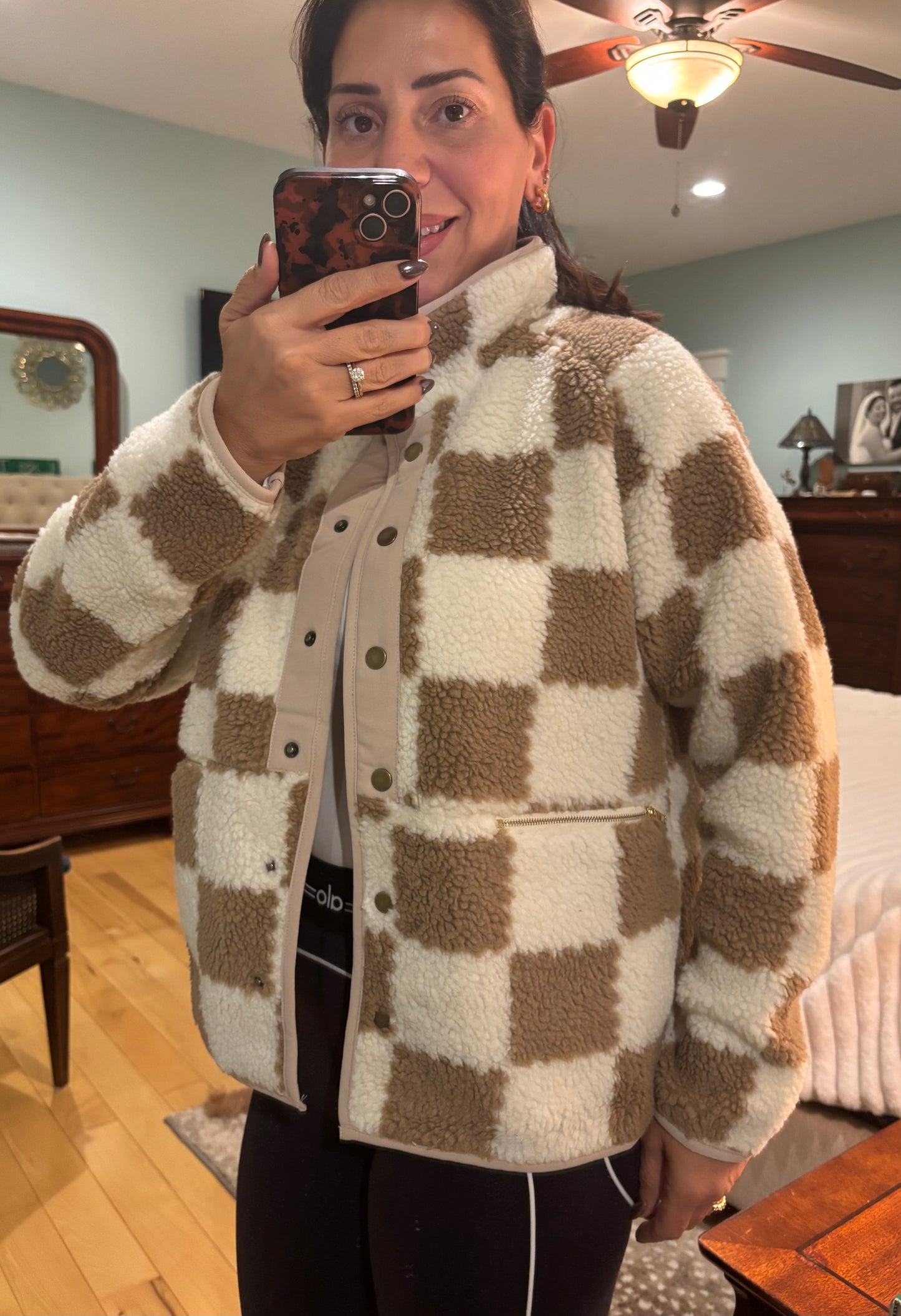 Checkered Sherpa Jacket