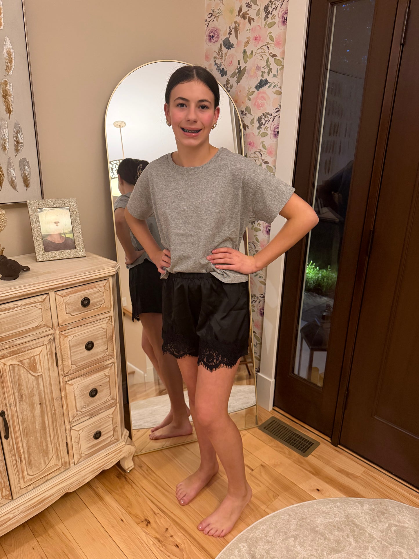 Satin Lacey Shorts