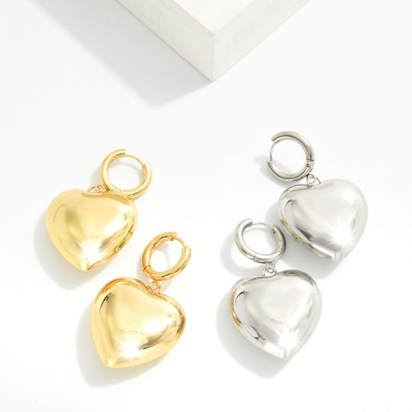 Oversized Bubble Heart Earrings