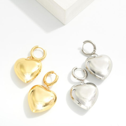 Oversized Bubble Heart Earrings