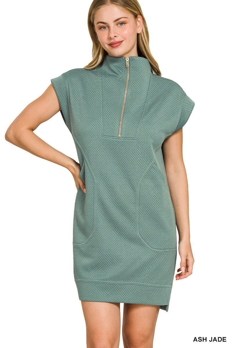 Jacquard High Low Knit Dress