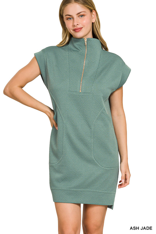 Jacquard High Low Knit Dress
