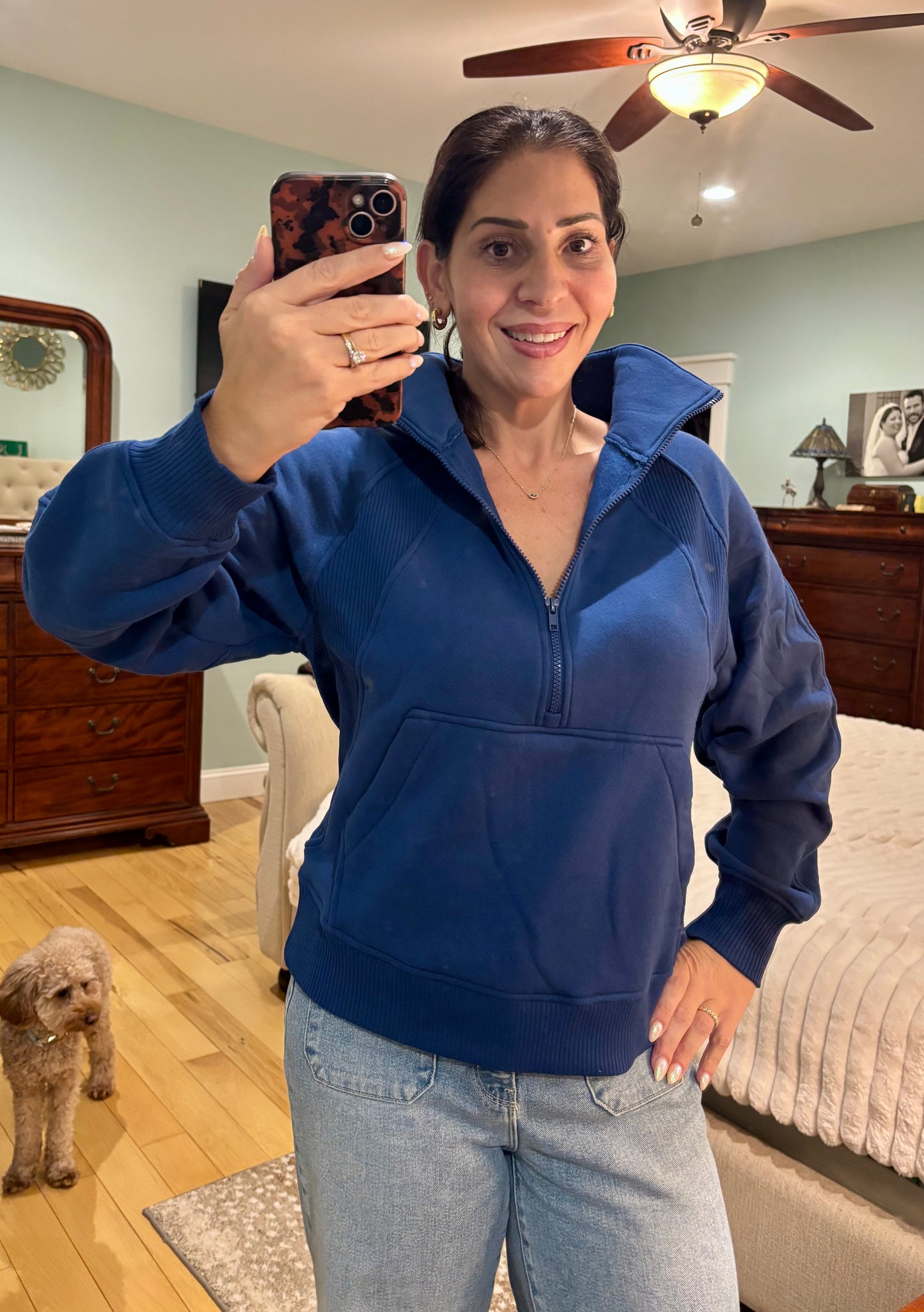 Light Navy Zip Up