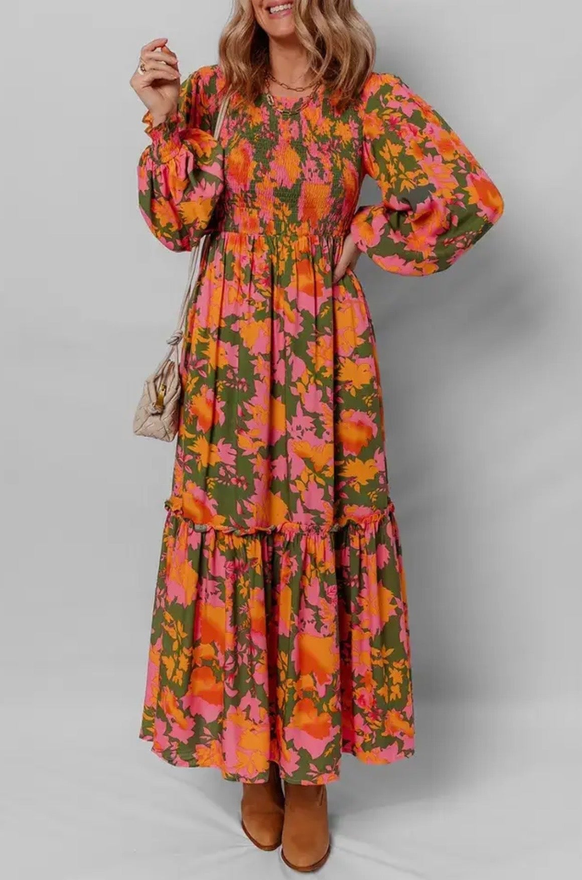 Ariel Smocked Floral Dress