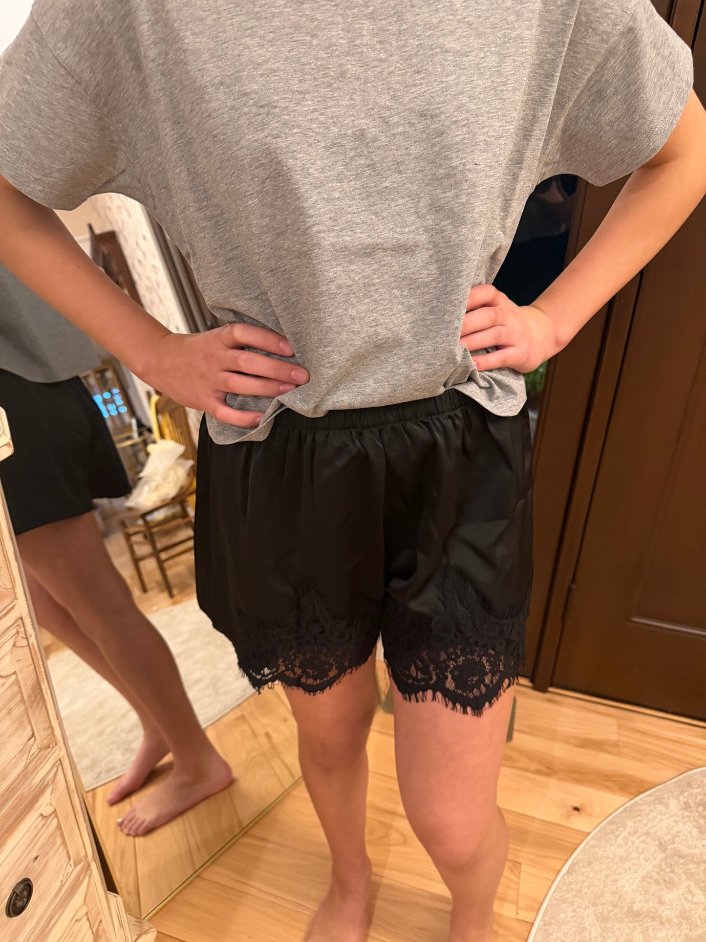Satin Lacey Shorts