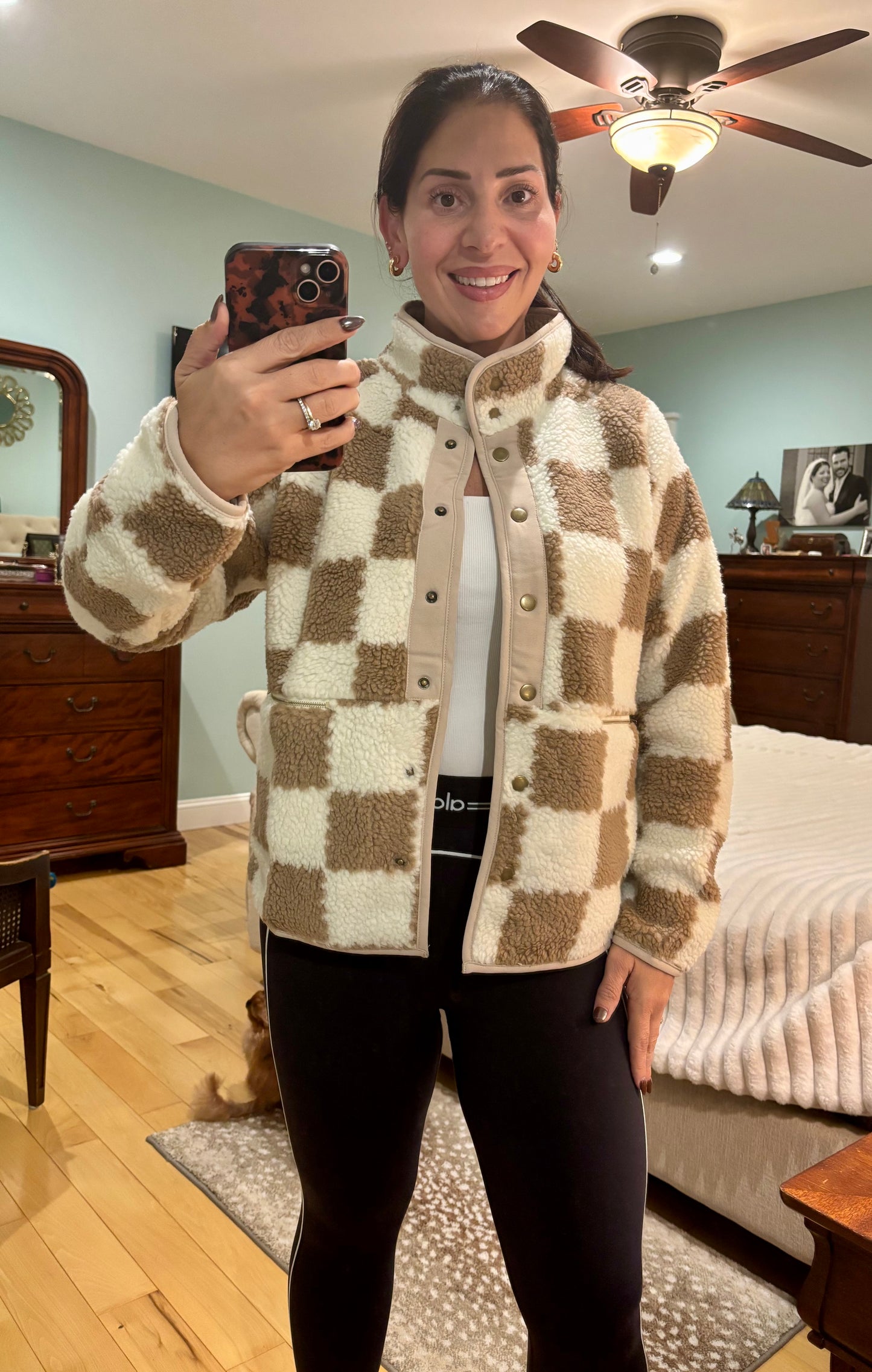 Checkered Sherpa Jacket