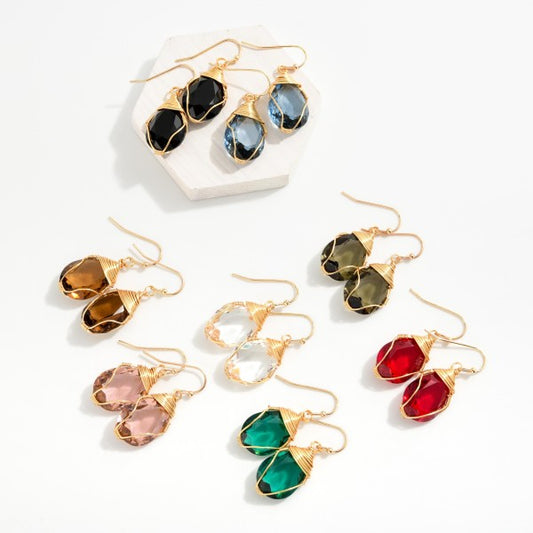 Drop Crystal Earrings