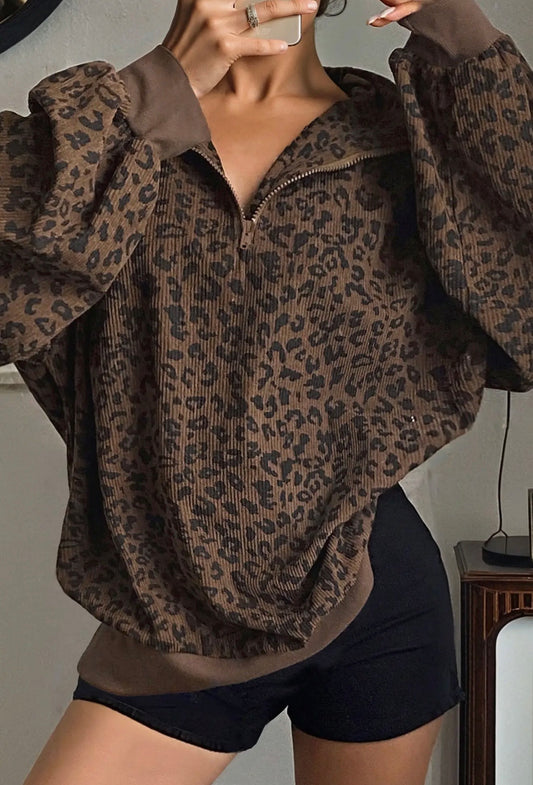 Leopard Zip Popover
